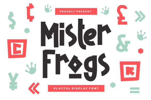 Mister Frogs: The Quirky Display Font for Bright Designs
